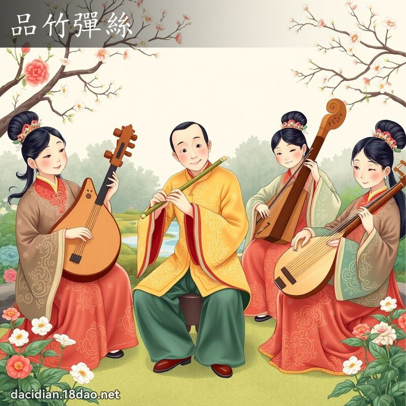 品竹彈絲 - 國語大辭典配圖