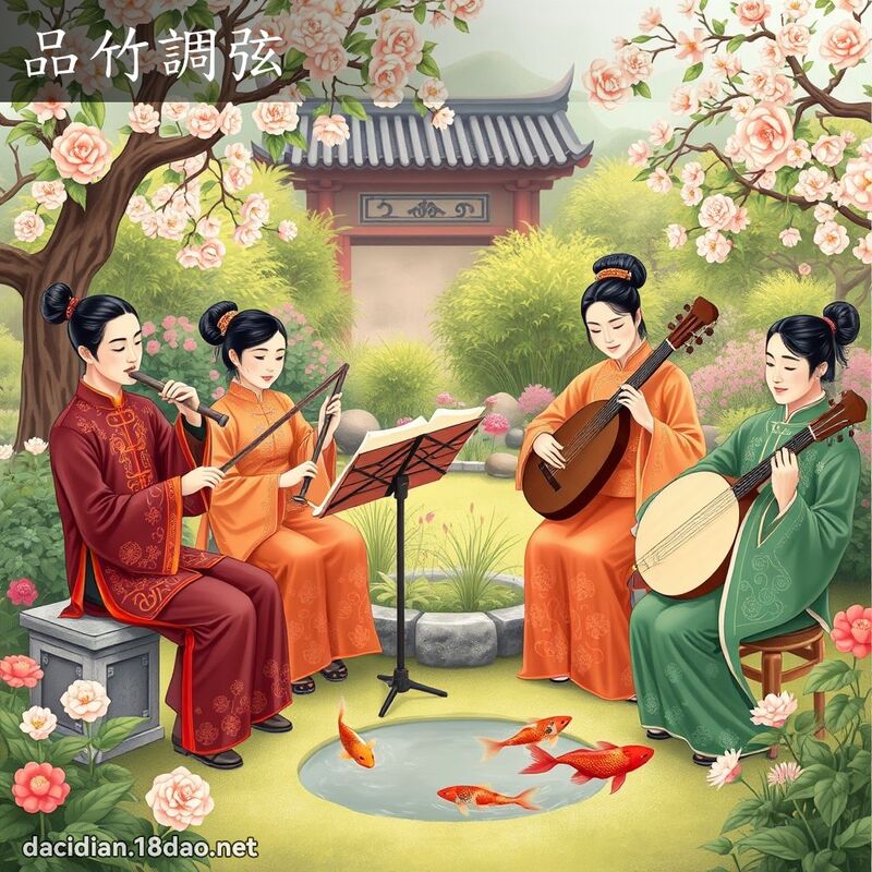 品竹调弦 - 国语大辞典配图