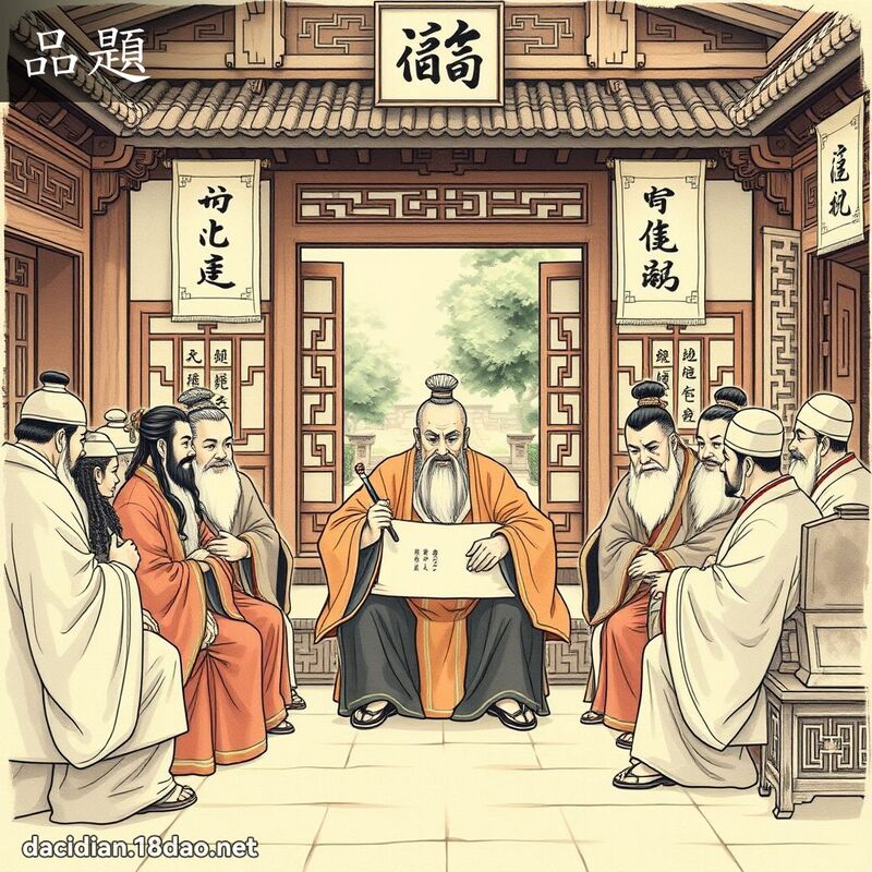 品題 - 國語大辭典配圖