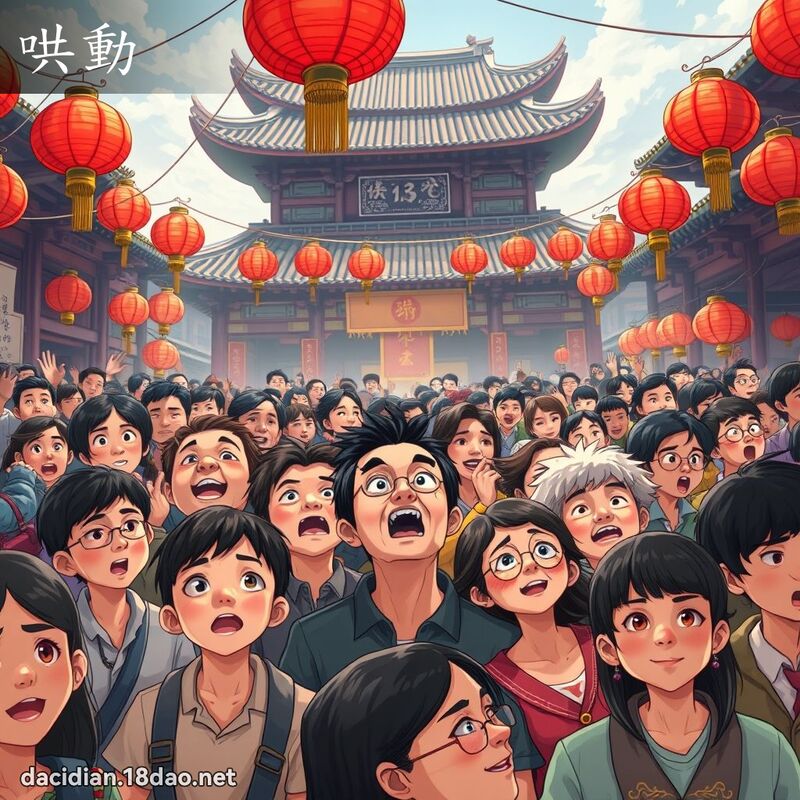 哄动 - 国语大辞典配图