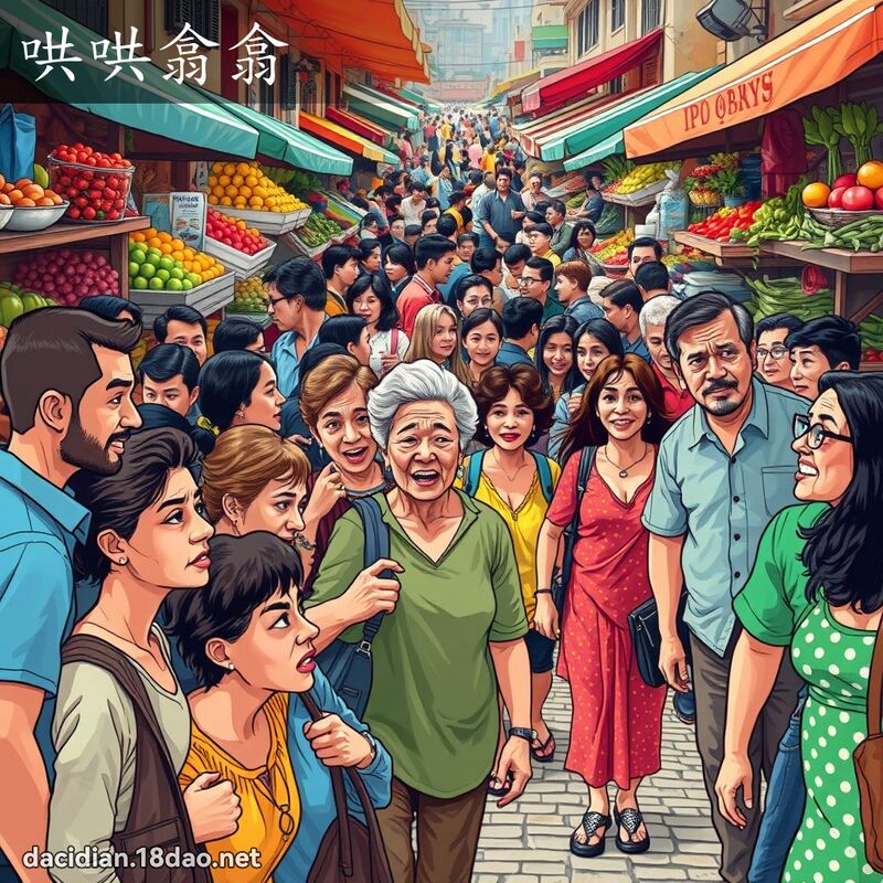 哄哄翕翕 - 國語大辭典配圖