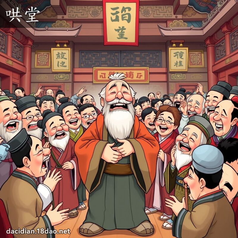 哄堂 - 國語大辭典配圖