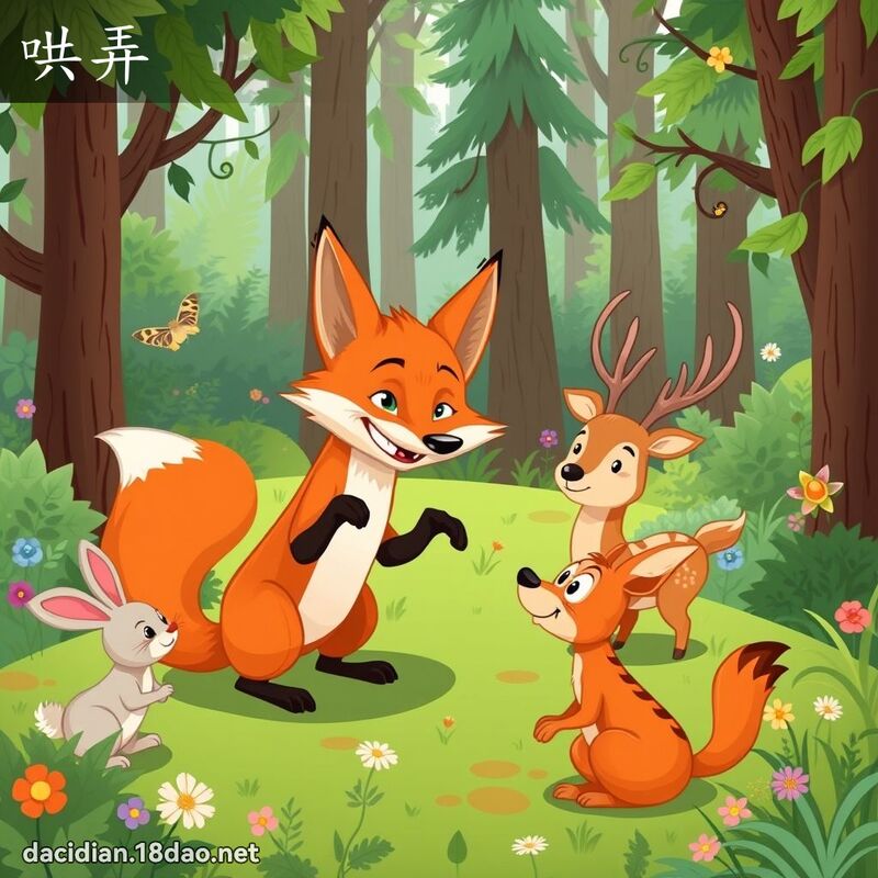 哄弄 - 國語大辭典配圖