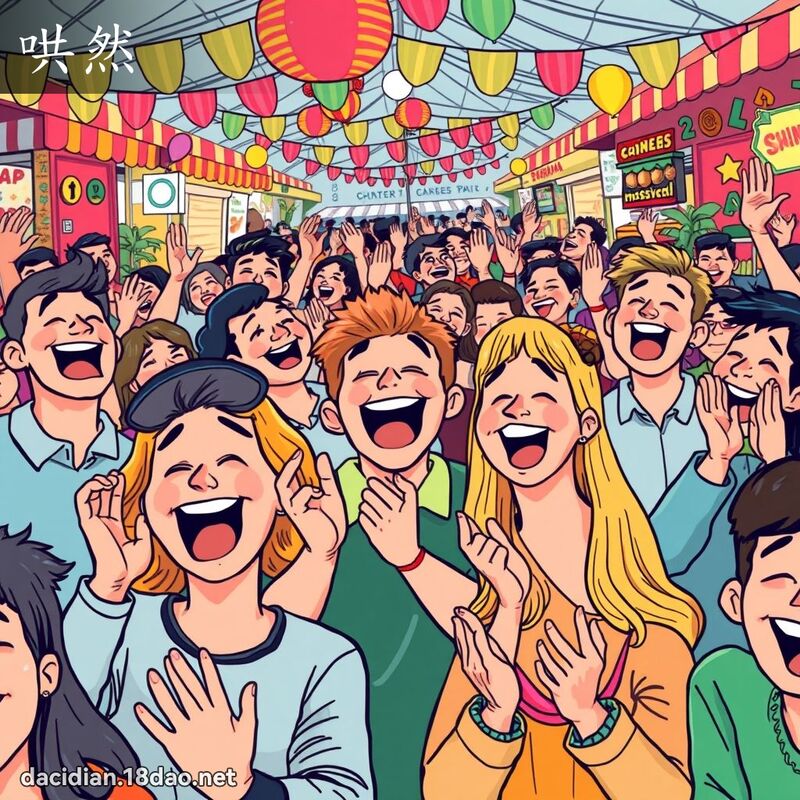 哄然 - 国语大辞典配图