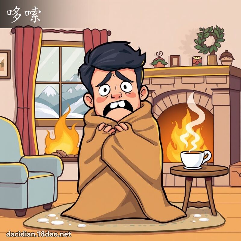 哆嗦 - 国语大辞典配图