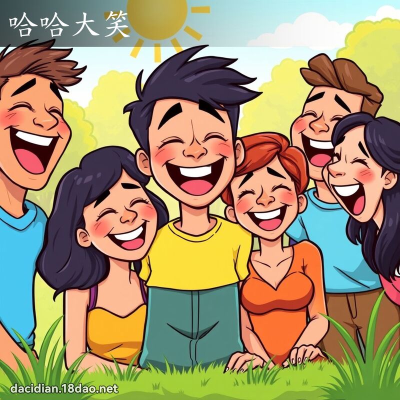 哈哈大笑 - 國語大辭典配圖
