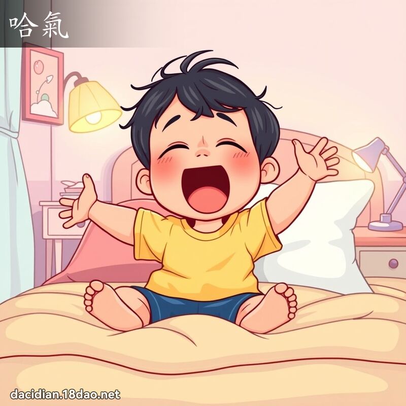 哈氣 - 國語大辭典配圖