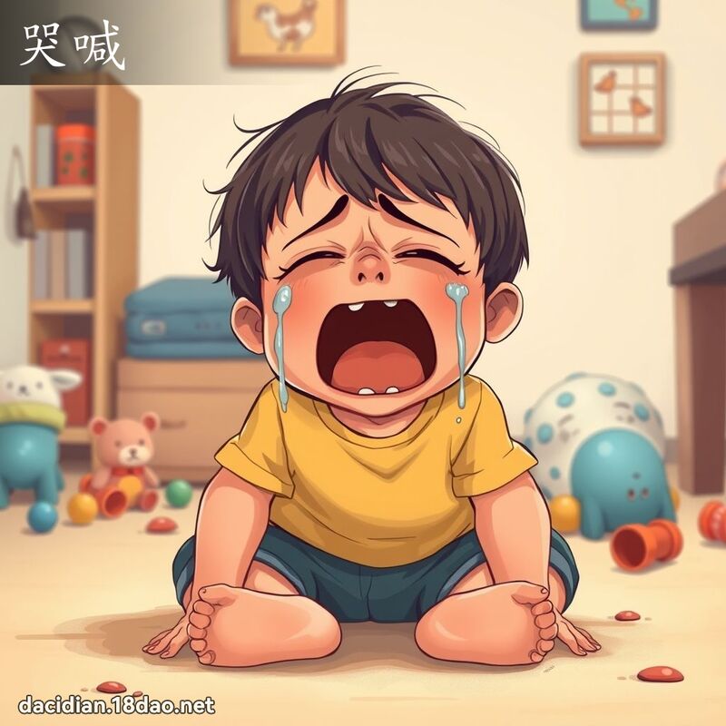 哭喊 - 国语大辞典配图
