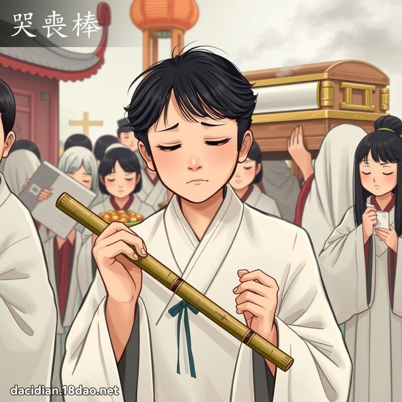 哭丧棒 - 国语大辞典配图