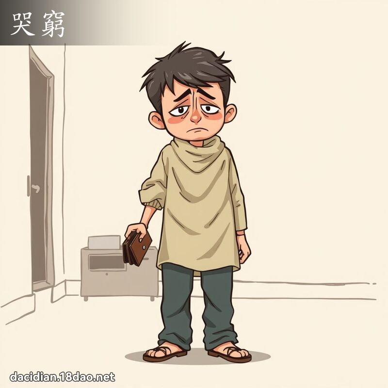 哭穷 - 国语大辞典配图
