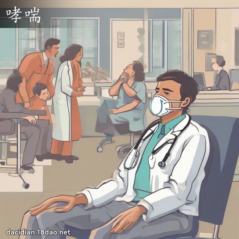 哮喘 - 國語大辭典配圖