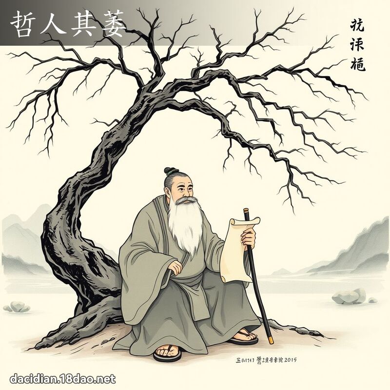 哲人其萎 - 國語大辭典配圖