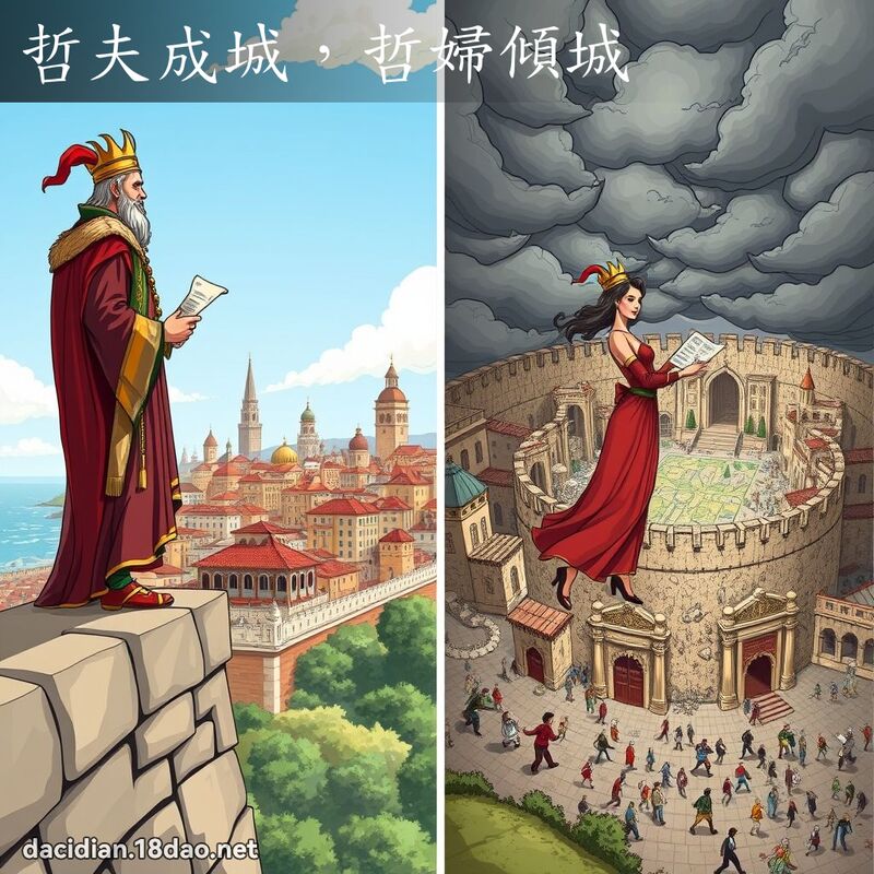 哲夫成城，哲妇倾城 - 国语大辞典配图