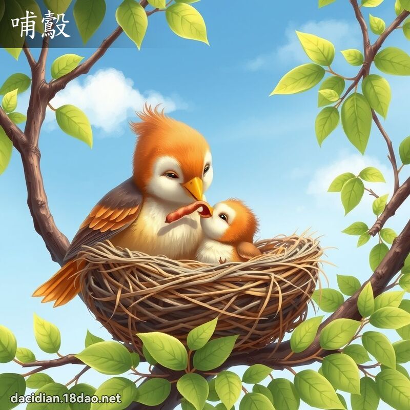 哺鷇 - 国语大辞典配图