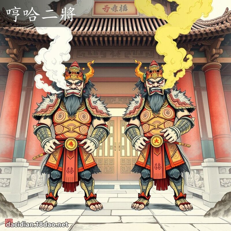 哼哈二將 - 国语大辞典配图