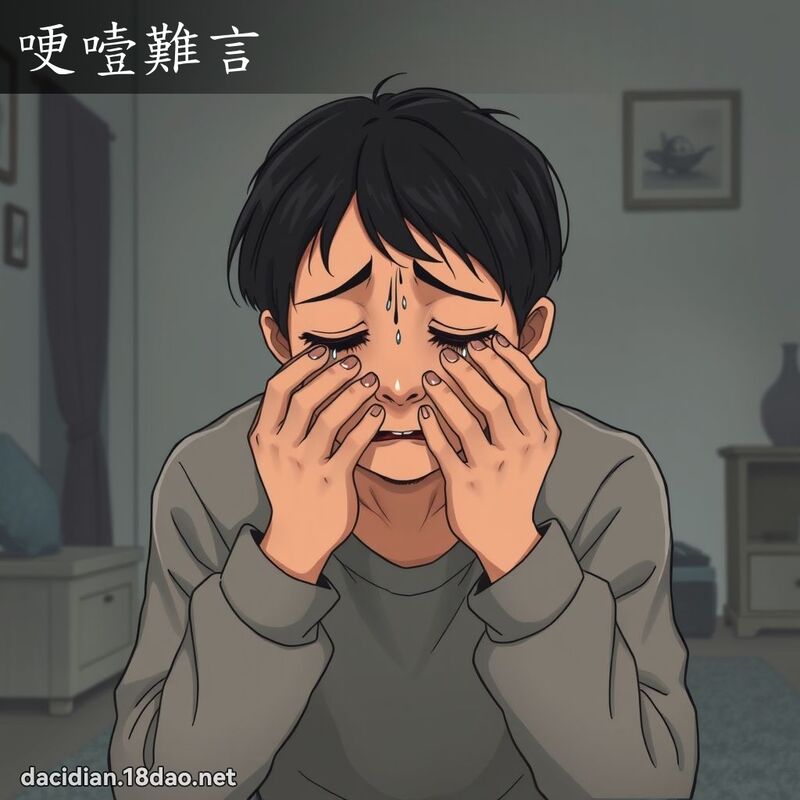 哽噎难言 - 国语大辞典配图