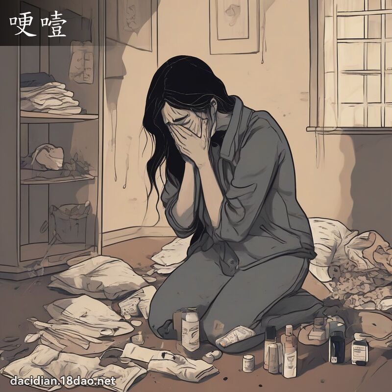 哽噎 - 国语大辞典配图