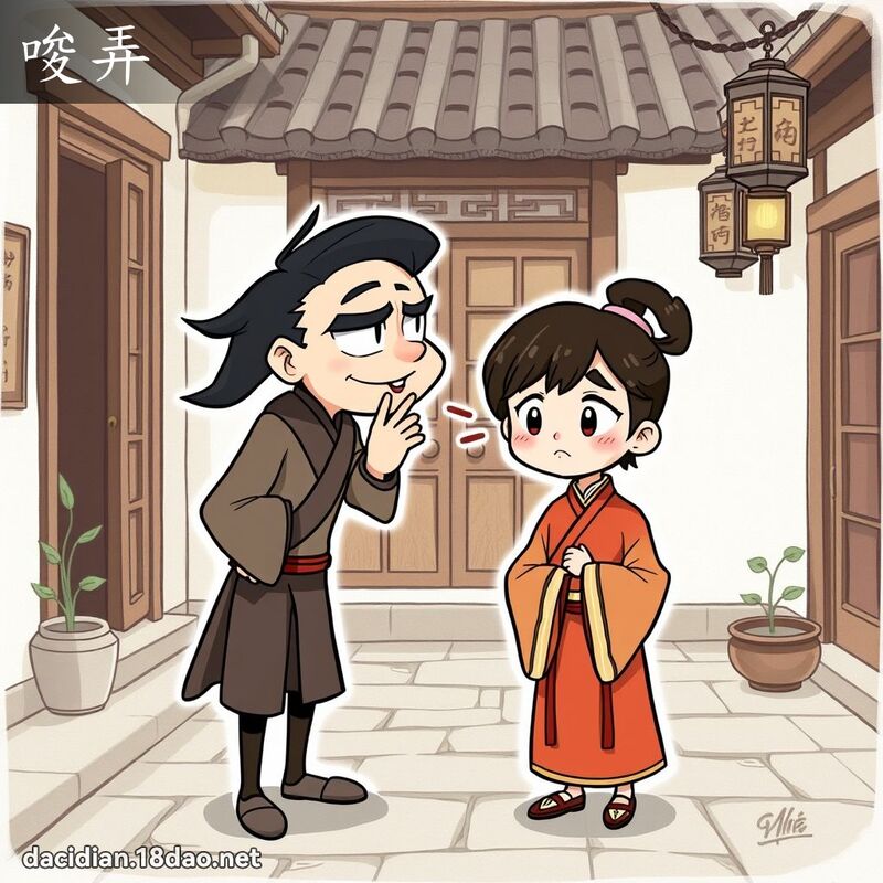 唆弄 - 国语大辞典配图
