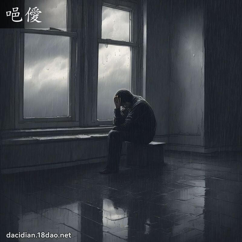 唈僾 - 國語大辭典配圖