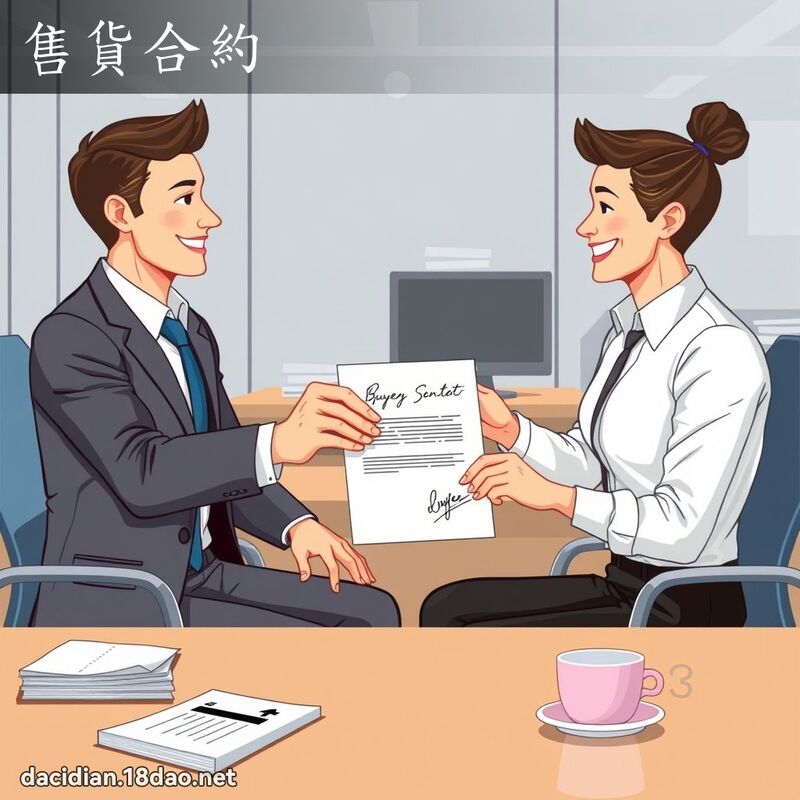 售貨合約 - 國語大辭典配圖