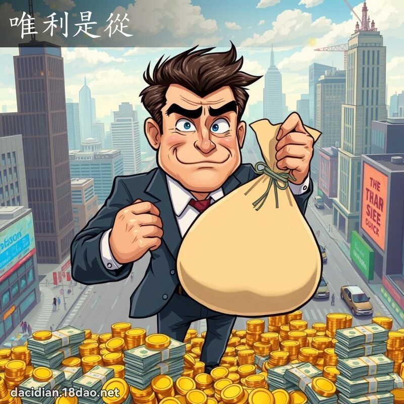 唯利是從 - 國語大辭典配圖