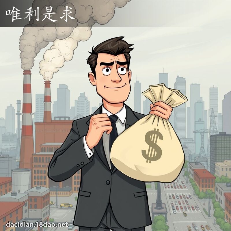 唯利是求 - 国语大辞典配图