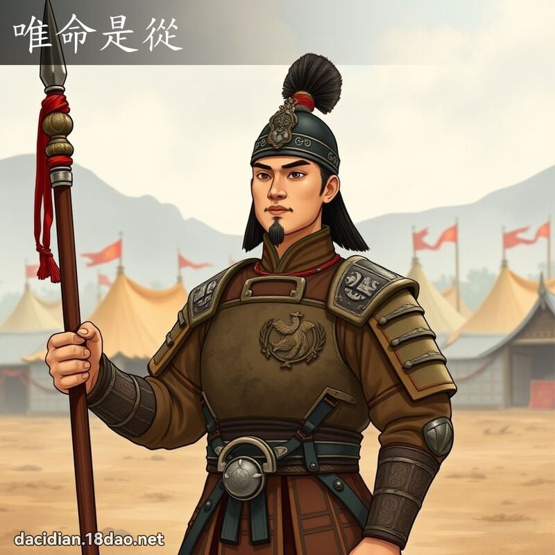 唯命是從 - 國語大辭典配圖