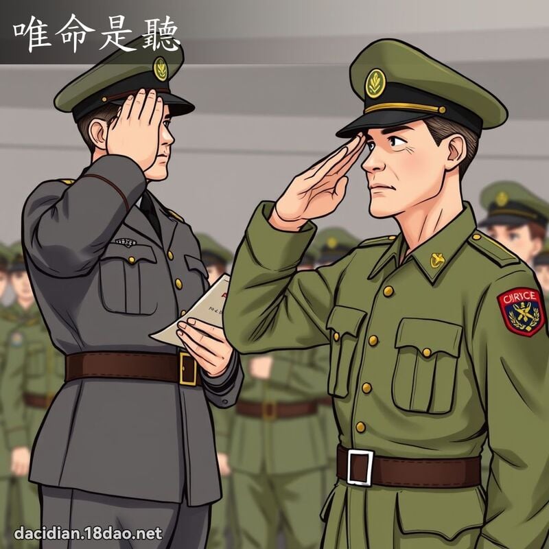唯命是聽 - 國語大辭典配圖