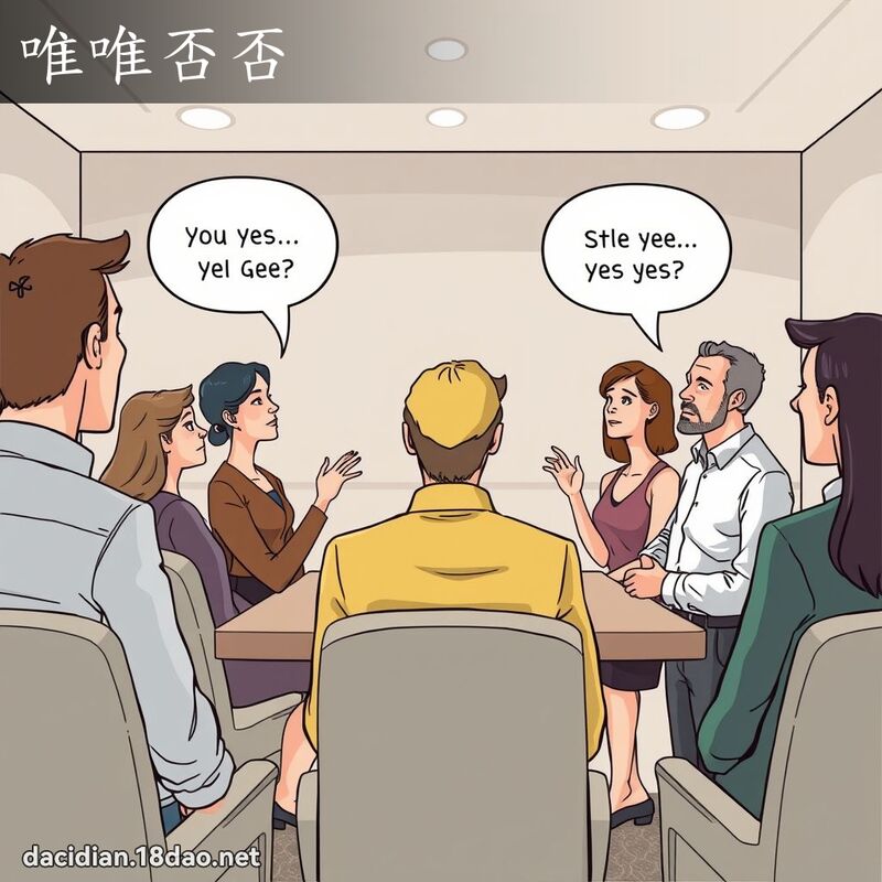 唯唯否否 - 国语大辞典配图