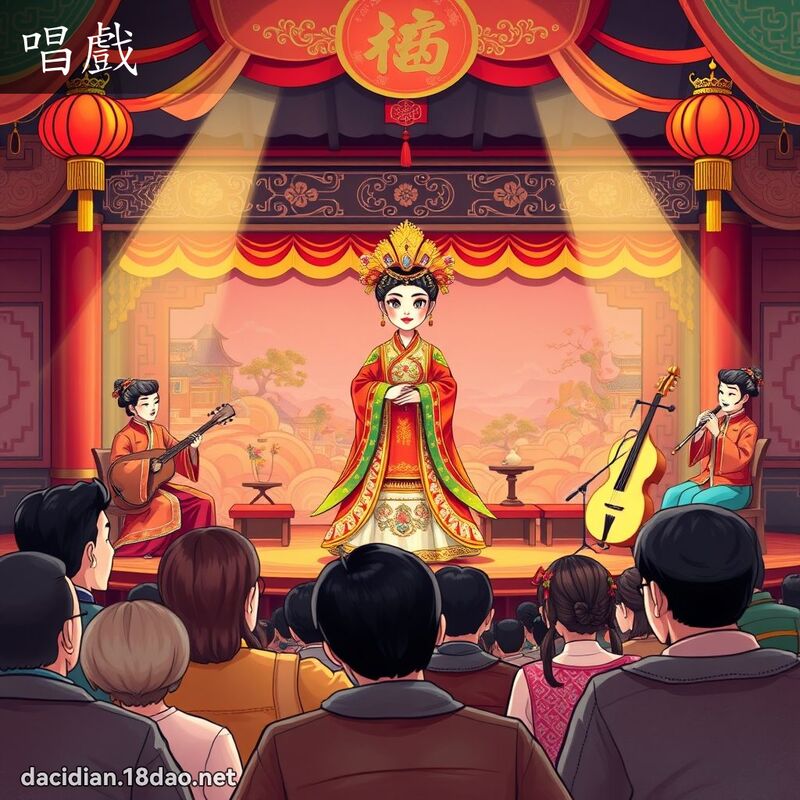 唱戲 - 國語大辭典配圖