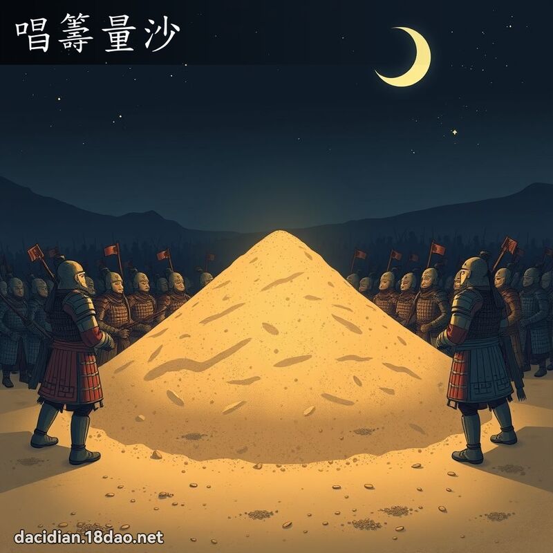 唱籌量沙 - 國語大辭典配圖