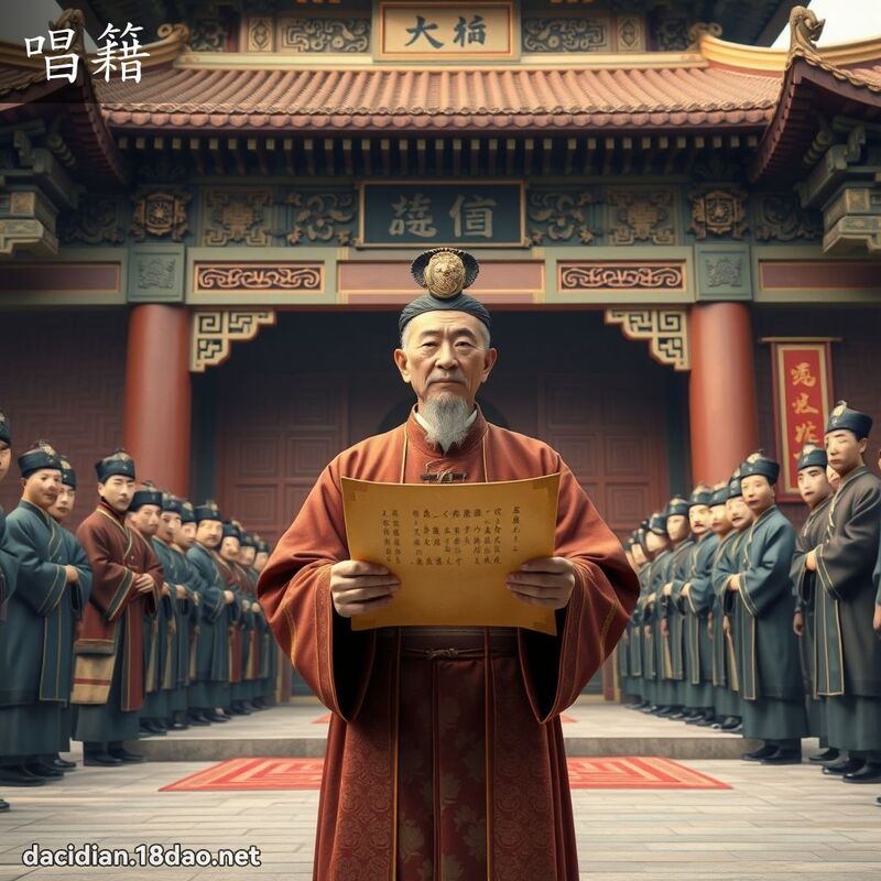 唱籍 - 國語大辭典配圖