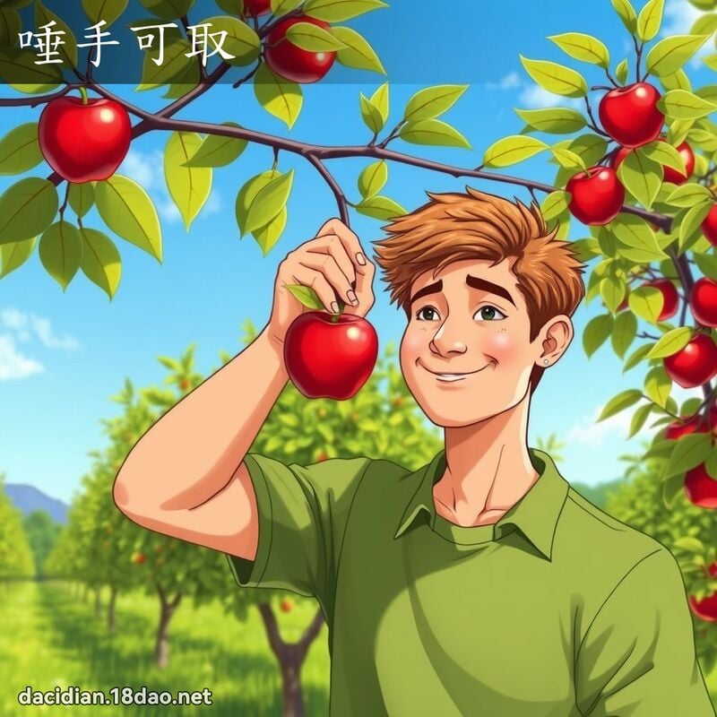 唾手可取 - 國語大辭典配圖
