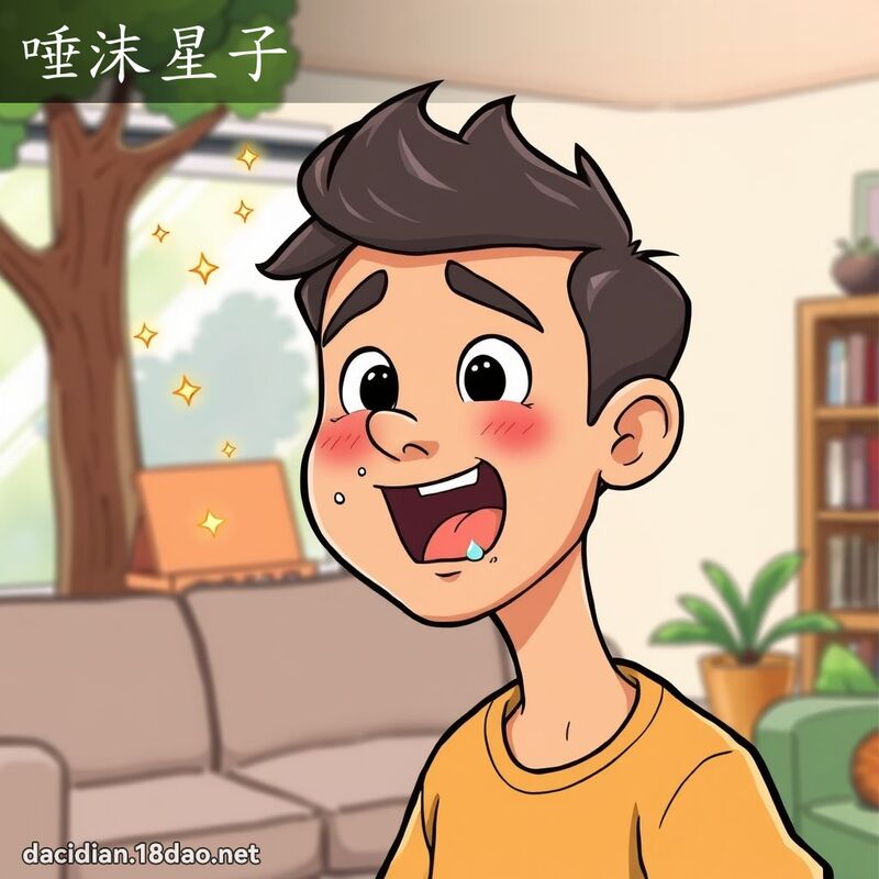 唾沫星子 - 国语大辞典配图