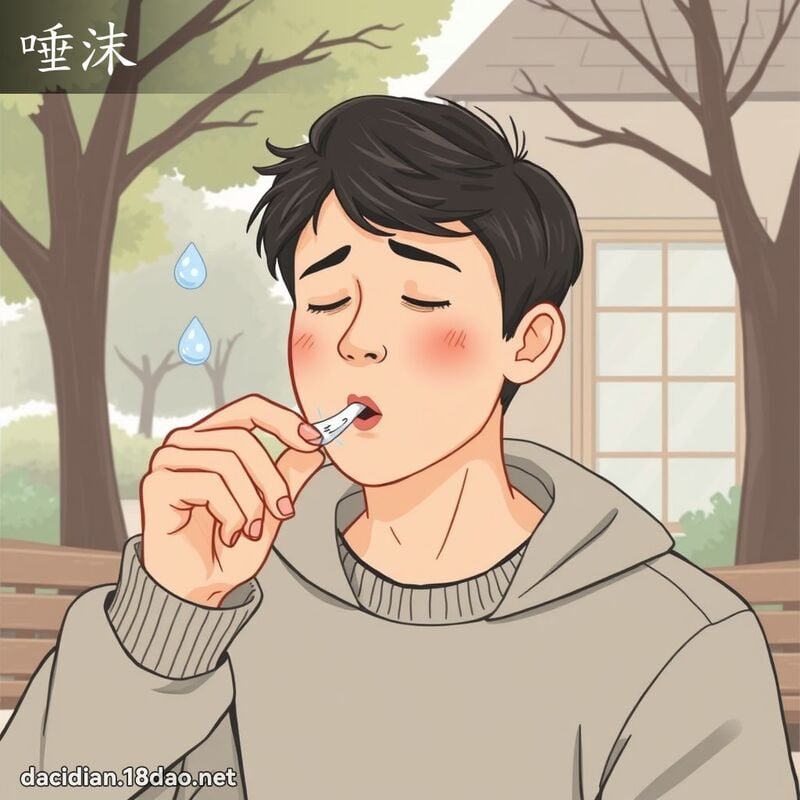 唾沫 - 国语大辞典配图