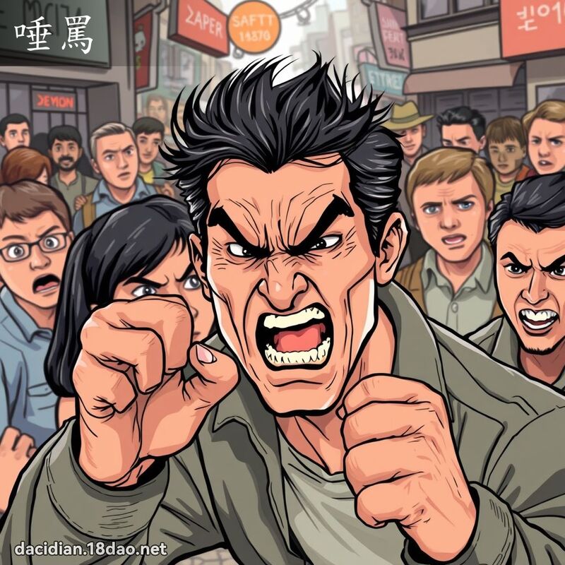 唾骂 - 国语大辞典配图