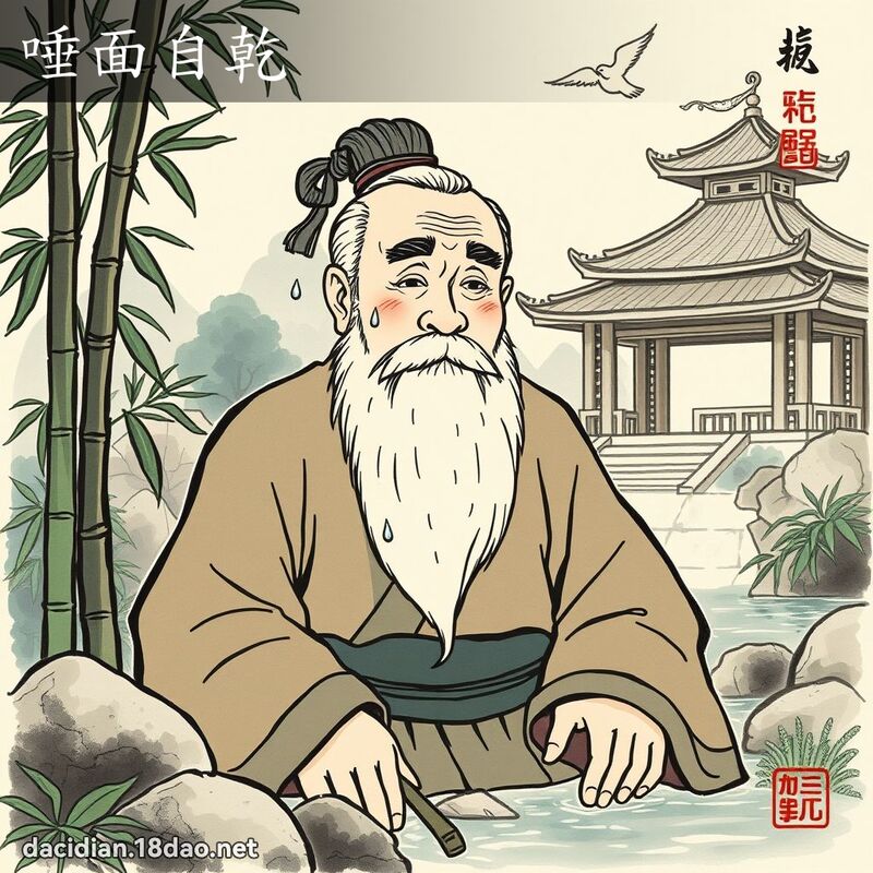 唾面自干 - 国语大辞典配图