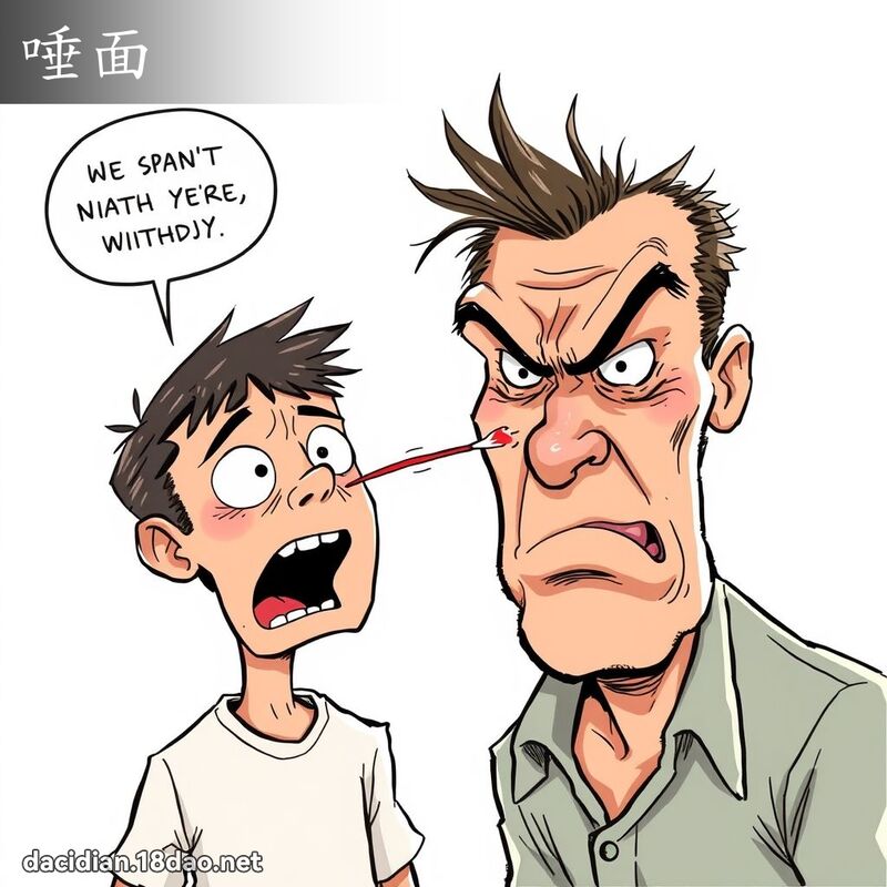 唾面 - 國語大辭典配圖
