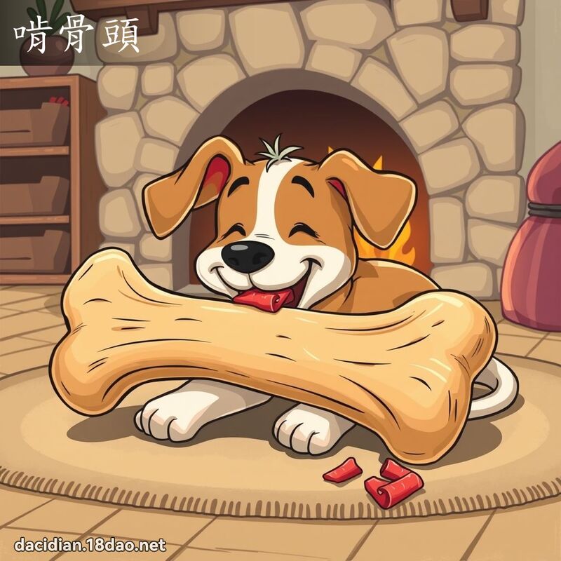 啃骨头 - 国语大辞典配图