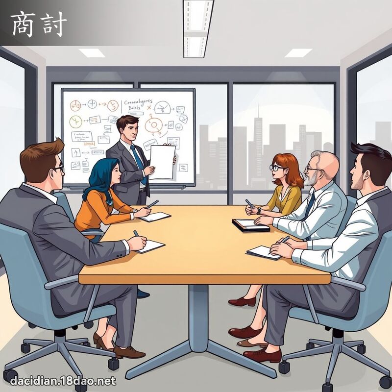 商討 - 國語大辭典配圖