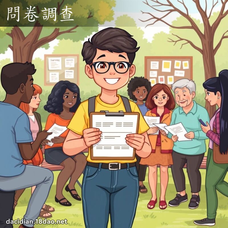 問卷調查 - 國語大辭典配圖