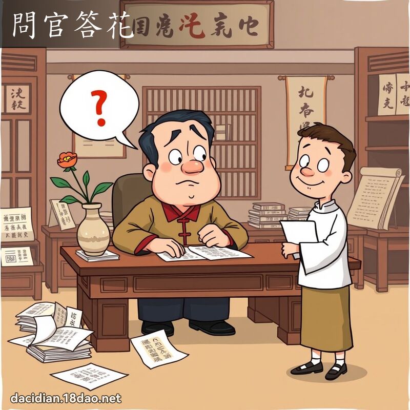 問官答花 - 國語大辭典配圖
