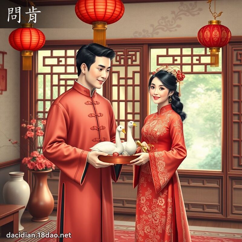 問肯 - 國語大辭典配圖