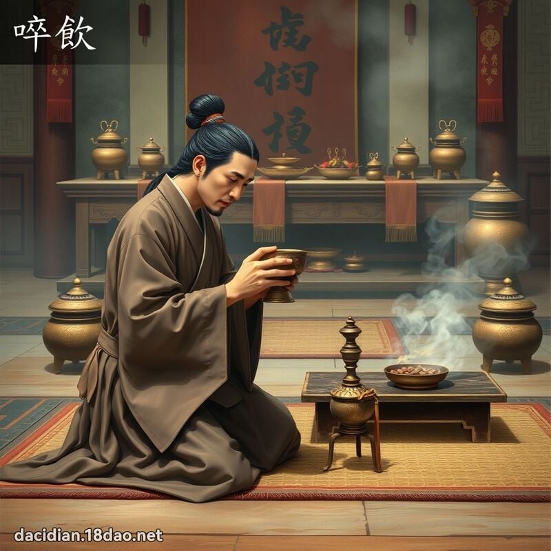 啐飲 - 國語大辭典配圖