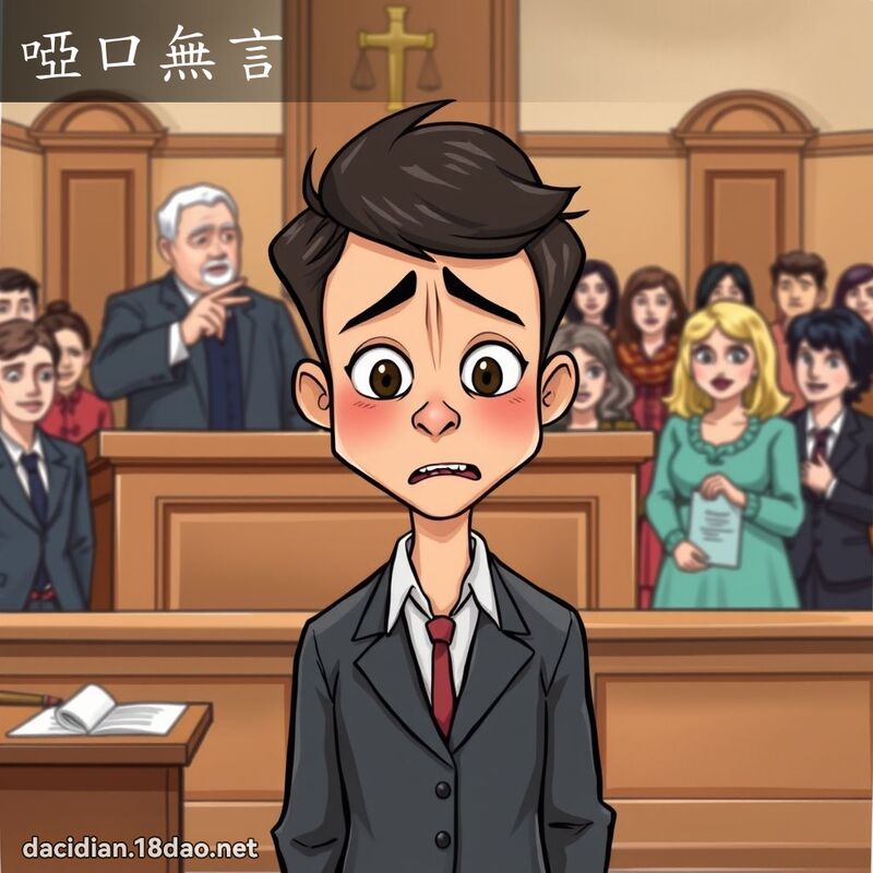 啞口無言 - 國語大辭典配圖