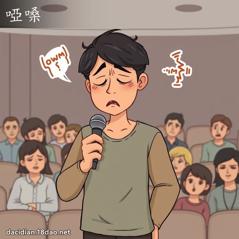 哑嗓 - 国语大辞典配图