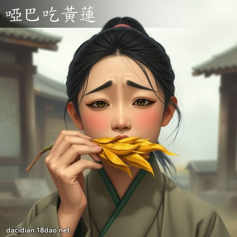 哑巴吃黄莲 - 国语大辞典配图