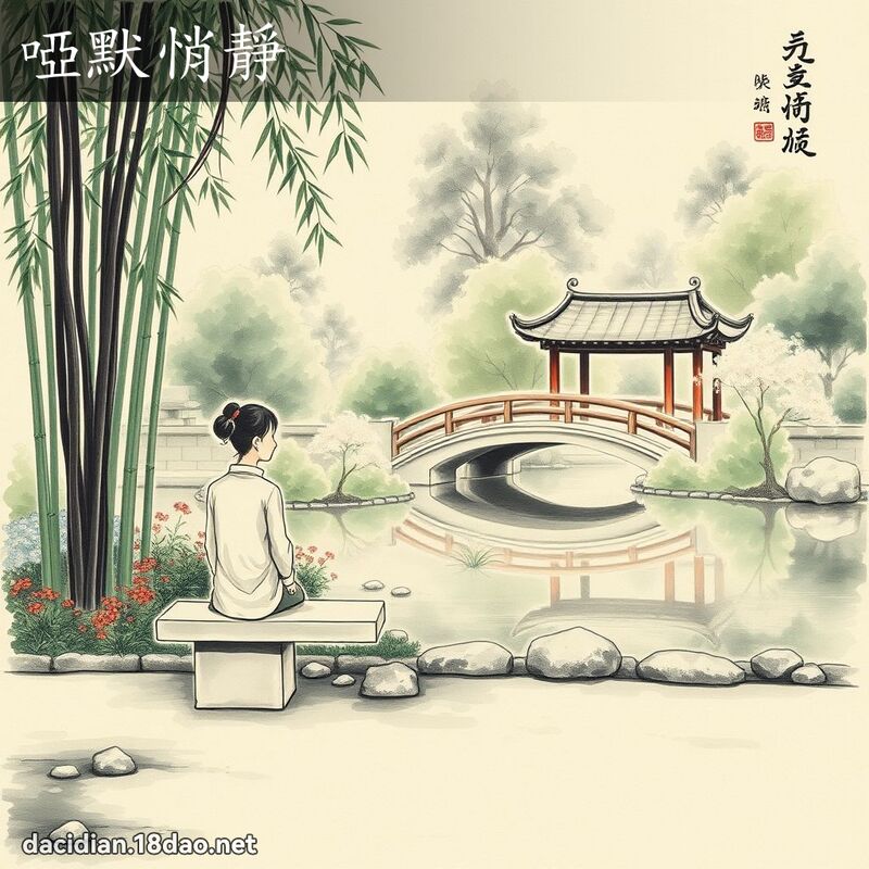 哑默悄静 - 国语大辞典配图