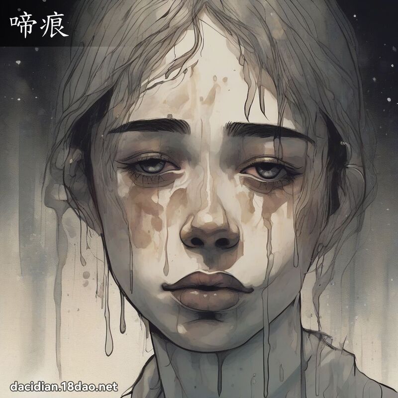 啼痕 - 国语大辞典配图