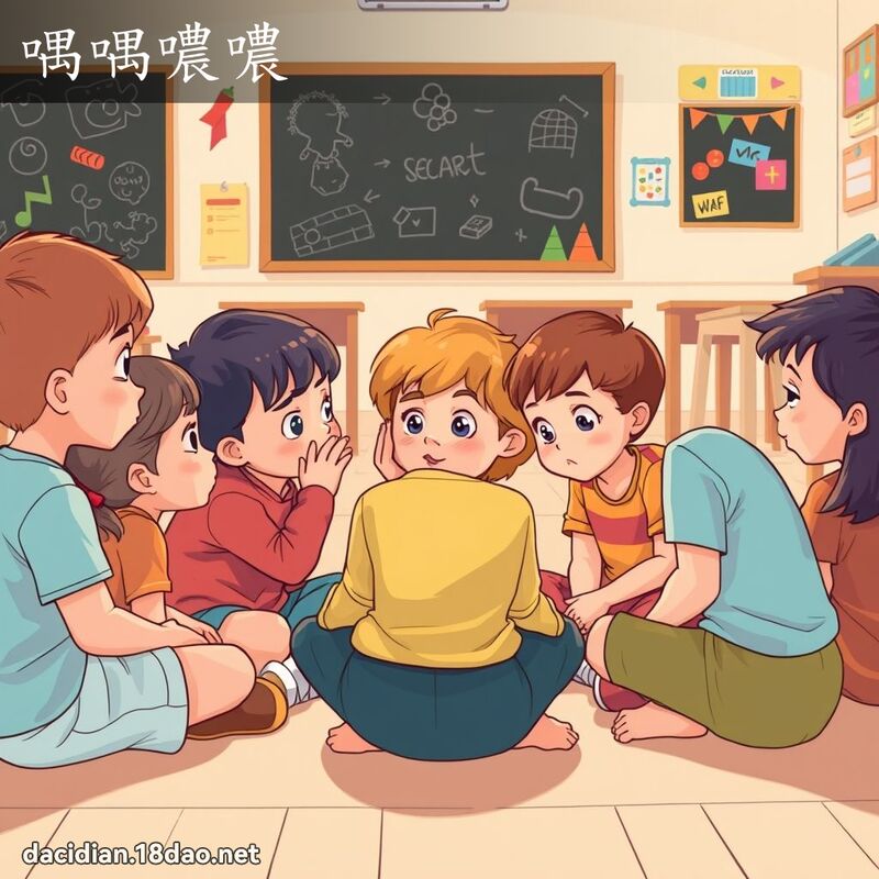喁喁噥噥 - 國語大辭典配圖